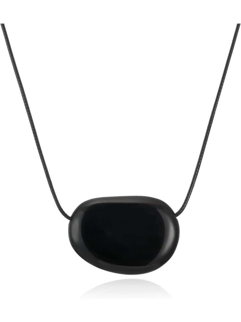 Elegant Silver Plated Pebble Pendant Necklace for Women - Perfect Gift Idea